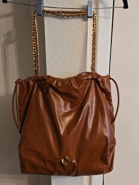 Rebecca Minkoff Brown Leather Chain Shoulder Bag